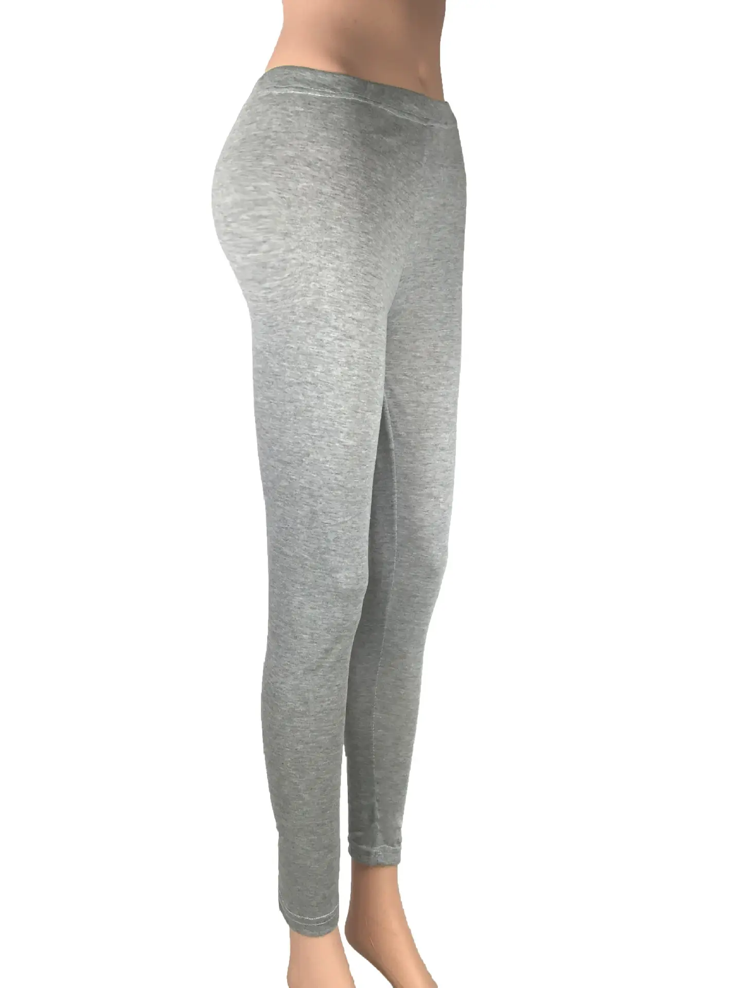 Women Yellow Slim Fitting Leggings Cotton Casual Butt-Lifting Yoga Pants Large Export Wholesale — feature 3