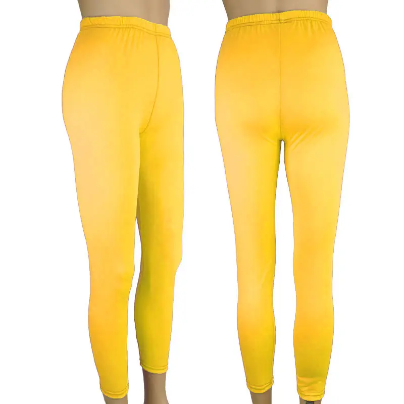 Women Yellow Slim Fitting Leggings Cotton Casual Butt-Lifting Yoga Pants Large Export Wholesale - Image 14