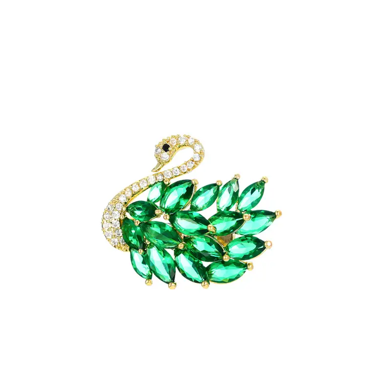 Pink Crystal Ice Flake Snowflake Zircon Brooch for Women - Image 7
