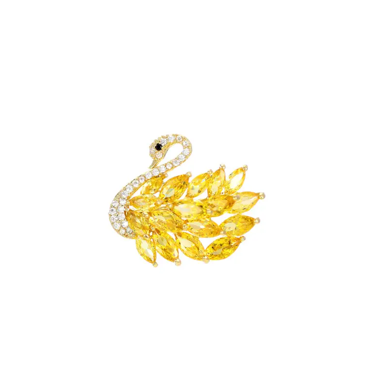 Pink Crystal Ice Flake Snowflake Zircon Brooch for Women - Image 10