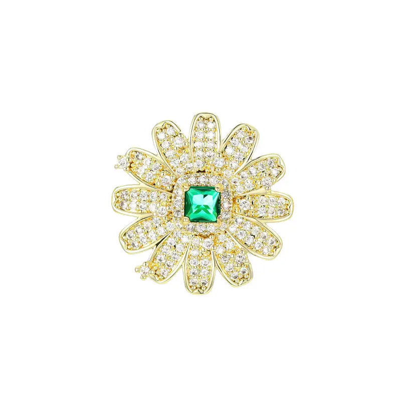 Pink Crystal Ice Flake Snowflake Zircon Brooch for Women - Image 14