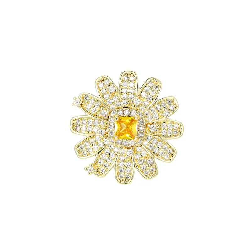 Pink Crystal Ice Flake Snowflake Zircon Brooch for Women - Image 16