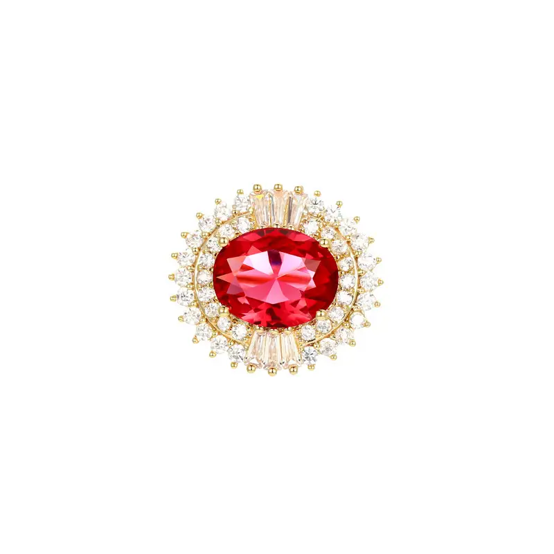 Pink Crystal Ice Flake Snowflake Zircon Brooch for Women - Image 20