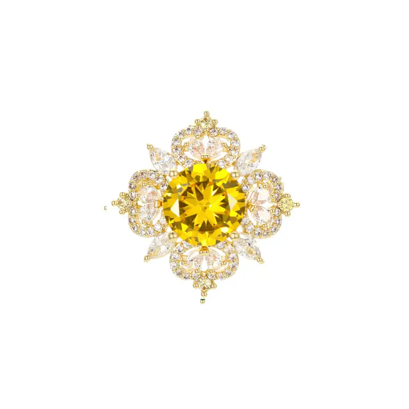 Pink Crystal Ice Flake Snowflake Zircon Brooch for Women - Image 24