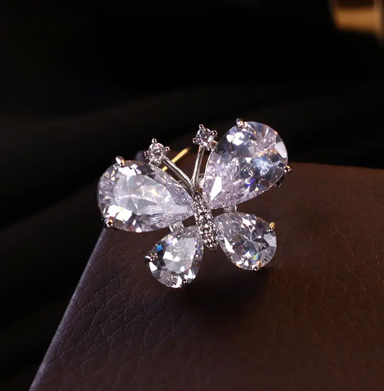 Pink Crystal Ice Flake Snowflake Zircon Brooch for Women - Image 3