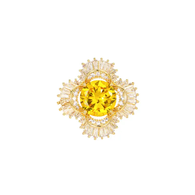 Pink Crystal Ice Flake Snowflake Zircon Brooch for Women - Image 35