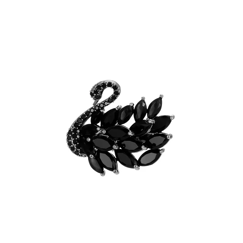 Pink Crystal Ice Flake Snowflake Zircon Brooch for Women - Image 6