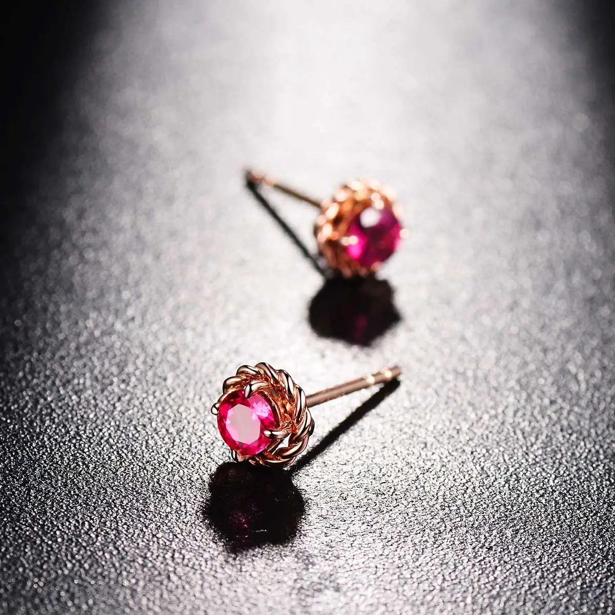 Luxury Color Ruby Copper Earrings for Women - Image 8