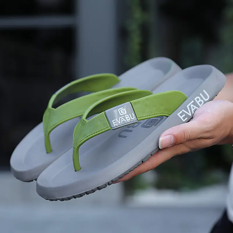 Men's Black Non-Slip Flip Flops Summer Slippers