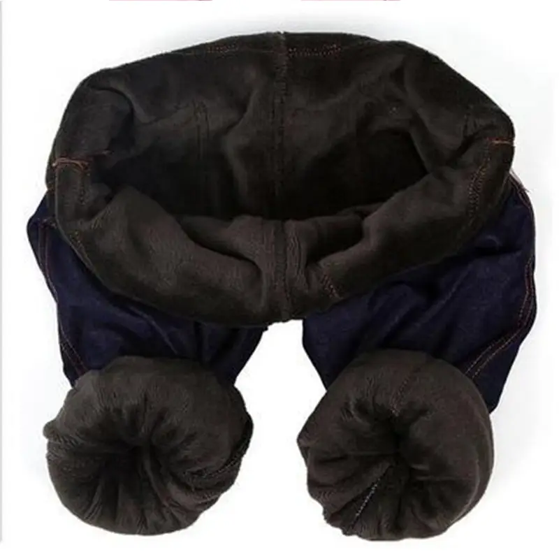 Women Black Velvet Leggings Slimming Winter Warm Pants - Image 9