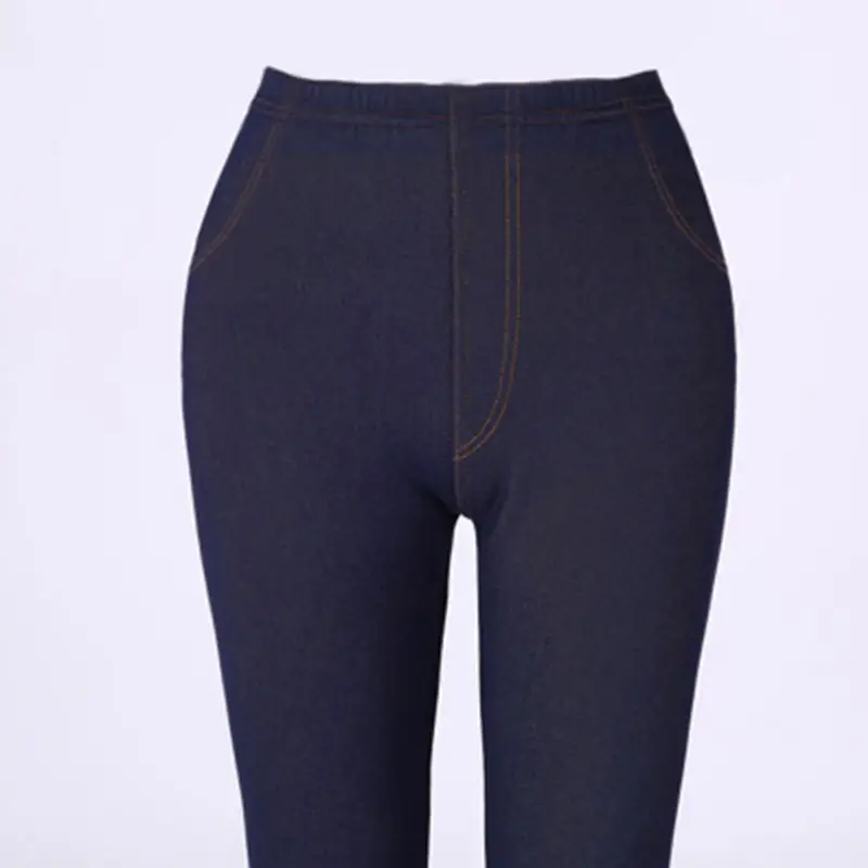 Women Black Velvet Leggings Slimming Winter Warm Pants - Image 10
