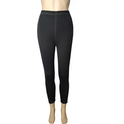 Women Black Velvet Leggings Slimming Winter Warm Pants - Image 5
