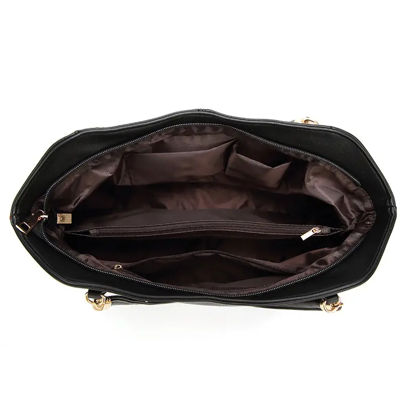 Black Leather Shoulder Bag for Women 2023