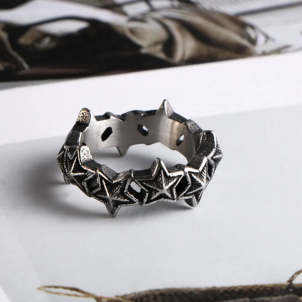 Korean Five-Pointed Star Ring for Women