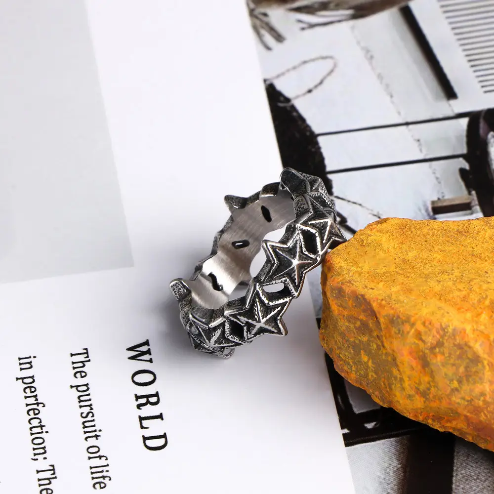 Korean Five-Pointed Star Ring for Women