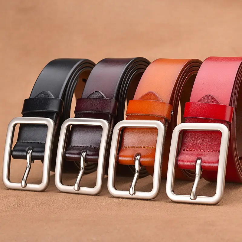 New Men Women Universal Leather Belt Buckle Belt