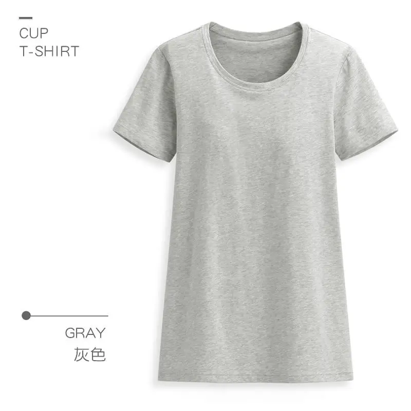 Women Pink Bra-Free T-Shirt with Chest Pad - Image 4