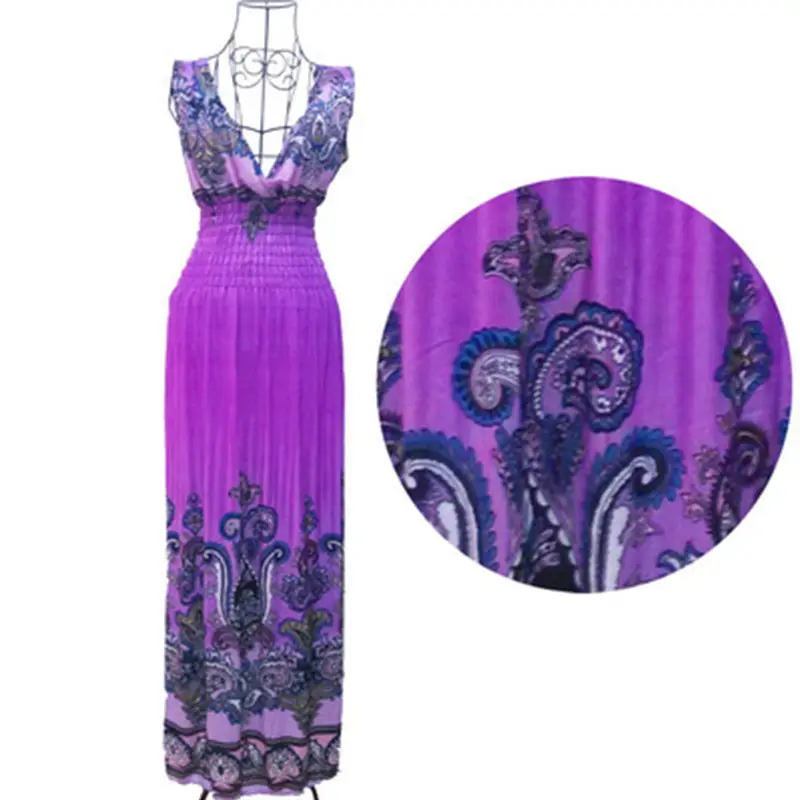Blue Embroidered V-Neck Beach Dress for Women - Image 12