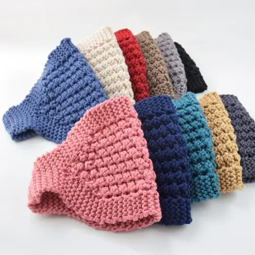 Bubble Knitted Wool Hair Band for Women Men Autumn Winter - Image 15