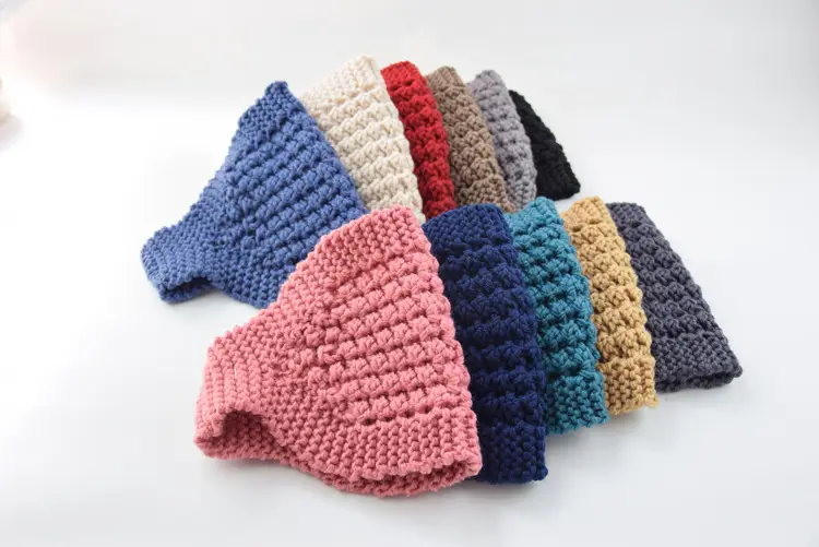 Bubble Knitted Wool Hair Band for Women Men Autumn Winter - Image 12