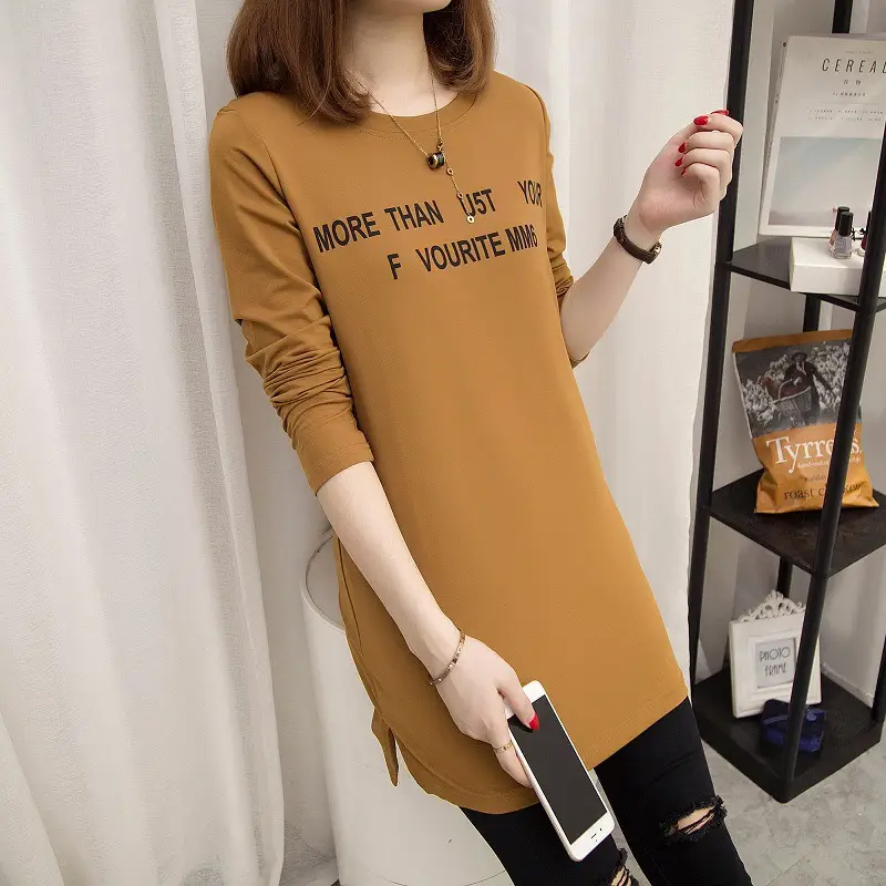 Women Korean Style Long Sleeve T-Shirt White - Image 4