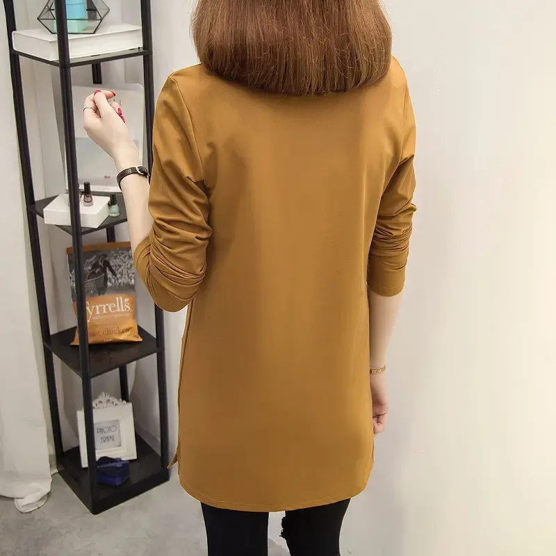 Women Korean Style Long Sleeve T-Shirt White - Image 5