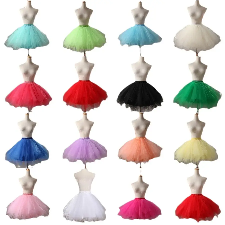 Turquoise Boneless Petticoat Wedding Dress Short Skirt Rock Ball Studio Ballet Wholesale - Image 22