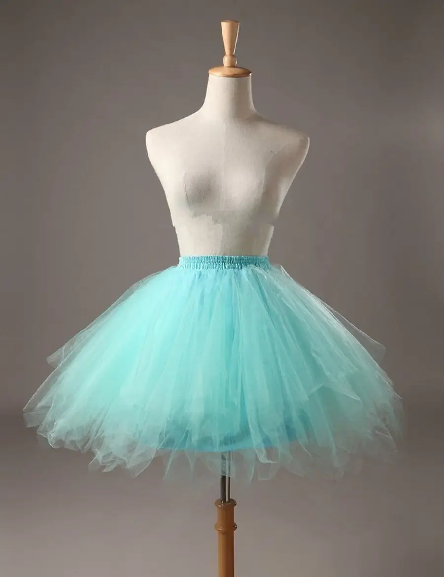 Turquoise Boneless Petticoat Wedding Dress Short Skirt Rock Ball Studio Ballet Wholesale - Image 7