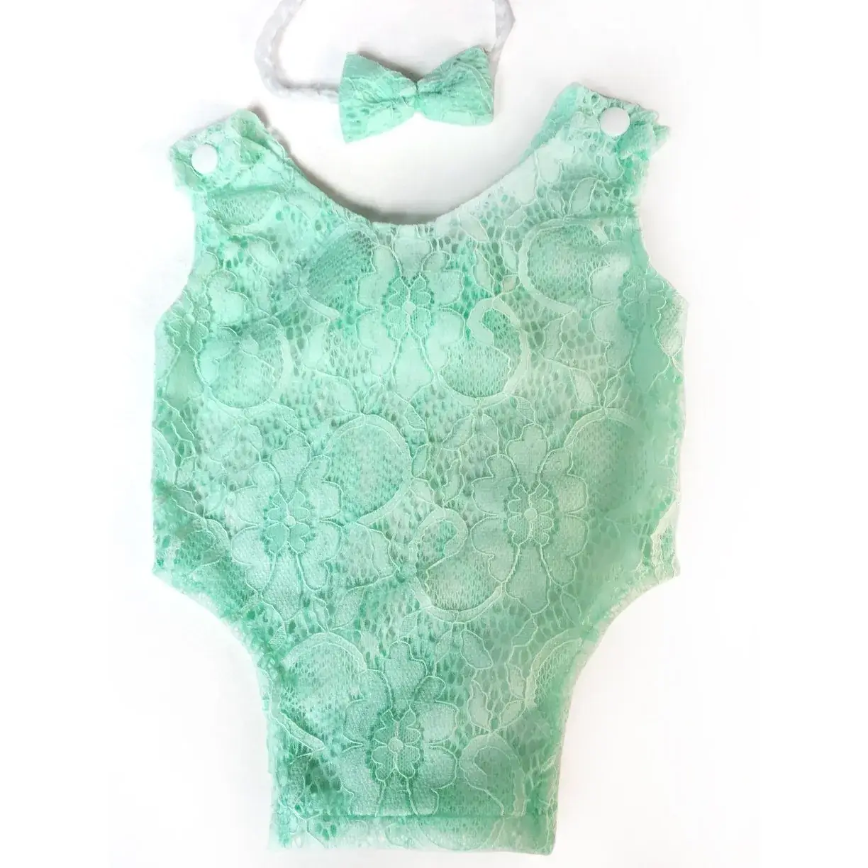 Lace Hollow Climbing Suit for Newborns Purple Bow - Image 5