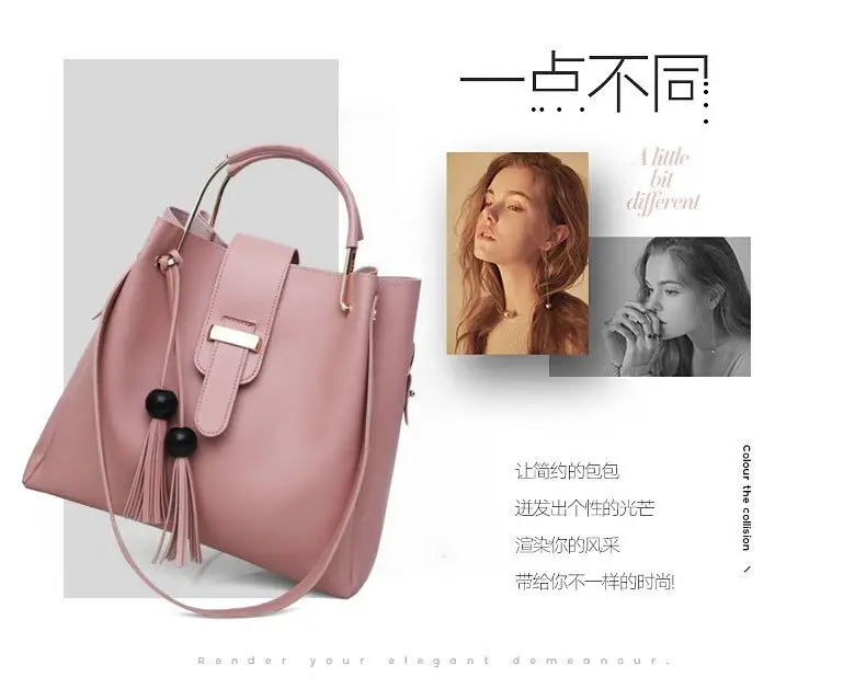 Three-Piece Red Leather Bag Set for Women — feature 14