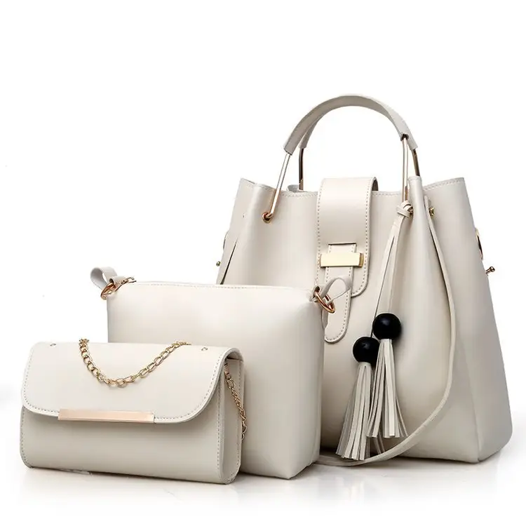 Three-Piece Red Leather Bag Set for Women — feature 8