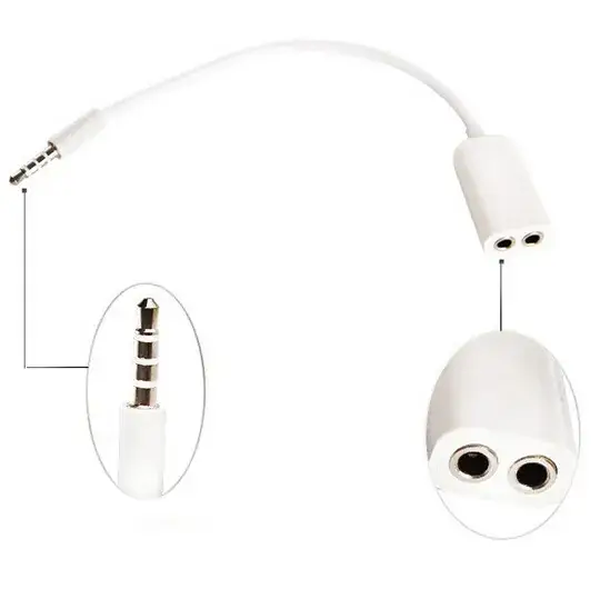 One-two Audio Cable 3.5 Splitter Apple Compatible - Image 2