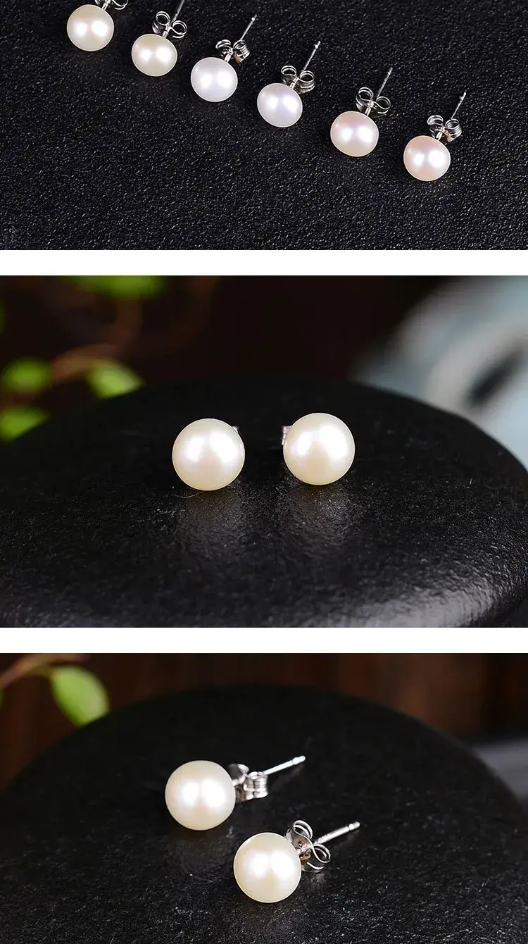 Freshwater Pearl Earrings Purple Pink White Rich Gold for Men Women — feature 8