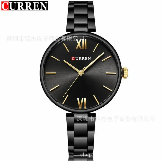 Women's Gold Steel Band Casual Quartz Watch