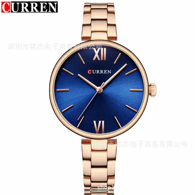 Women's Gold Steel Band Casual Quartz Watch