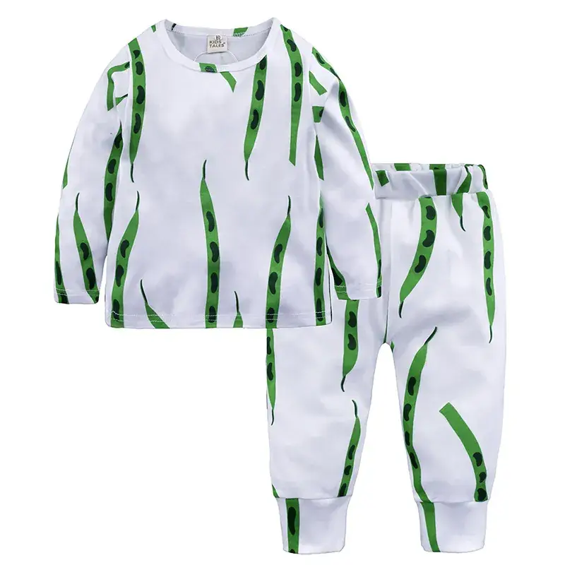 Blue Apple Print Cotton Pajama for Boys Girls