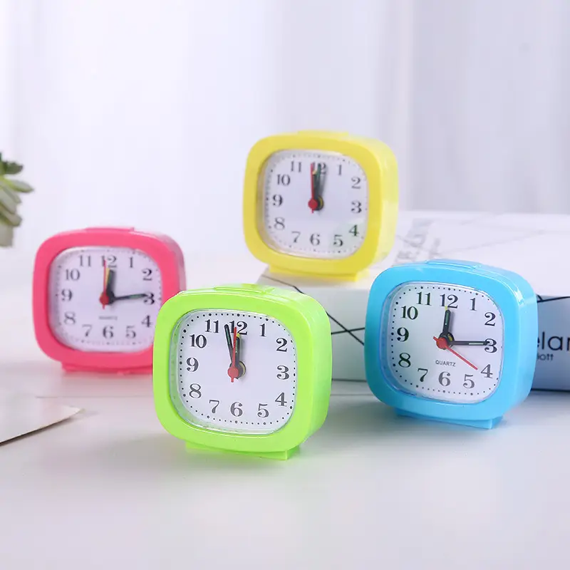 Square Round Alarm Clock Set for Bedroom Office Student Gift - Image 6