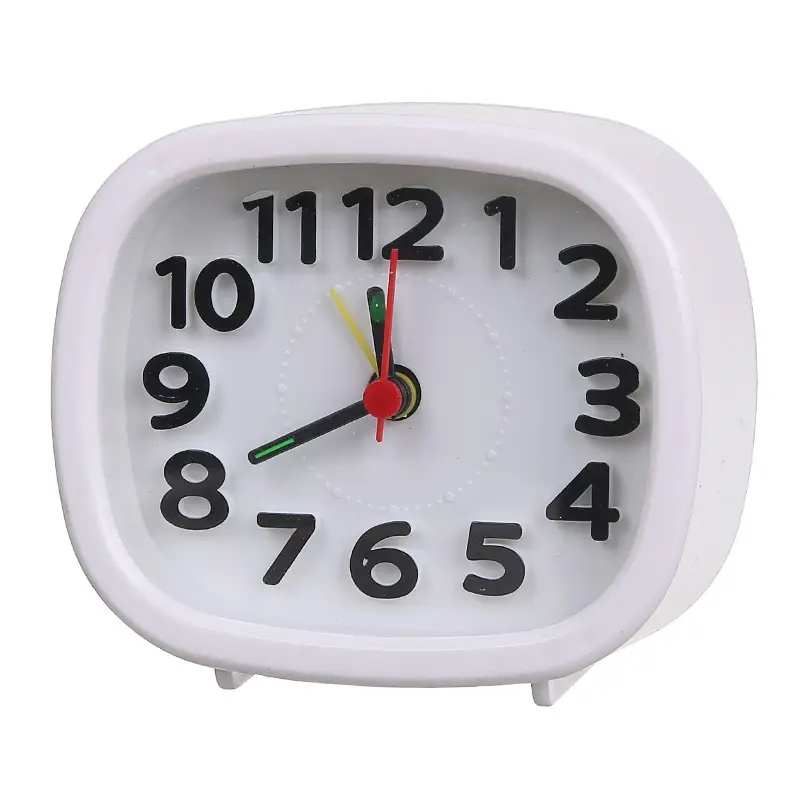 Square Round Alarm Clock Set for Bedroom Office Student Gift - Image 3