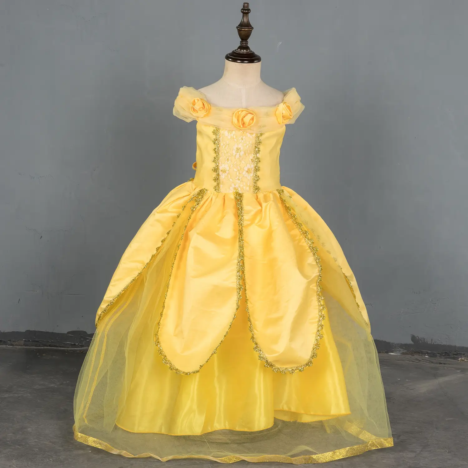 Yellow Princess Skirt Dress for Girls Summer - Image 6