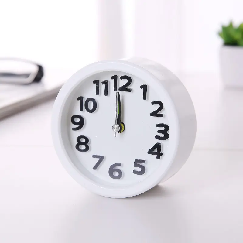 Creative Round Alarm Clock with Night Light, Simple & Stylish for Home - Image 4