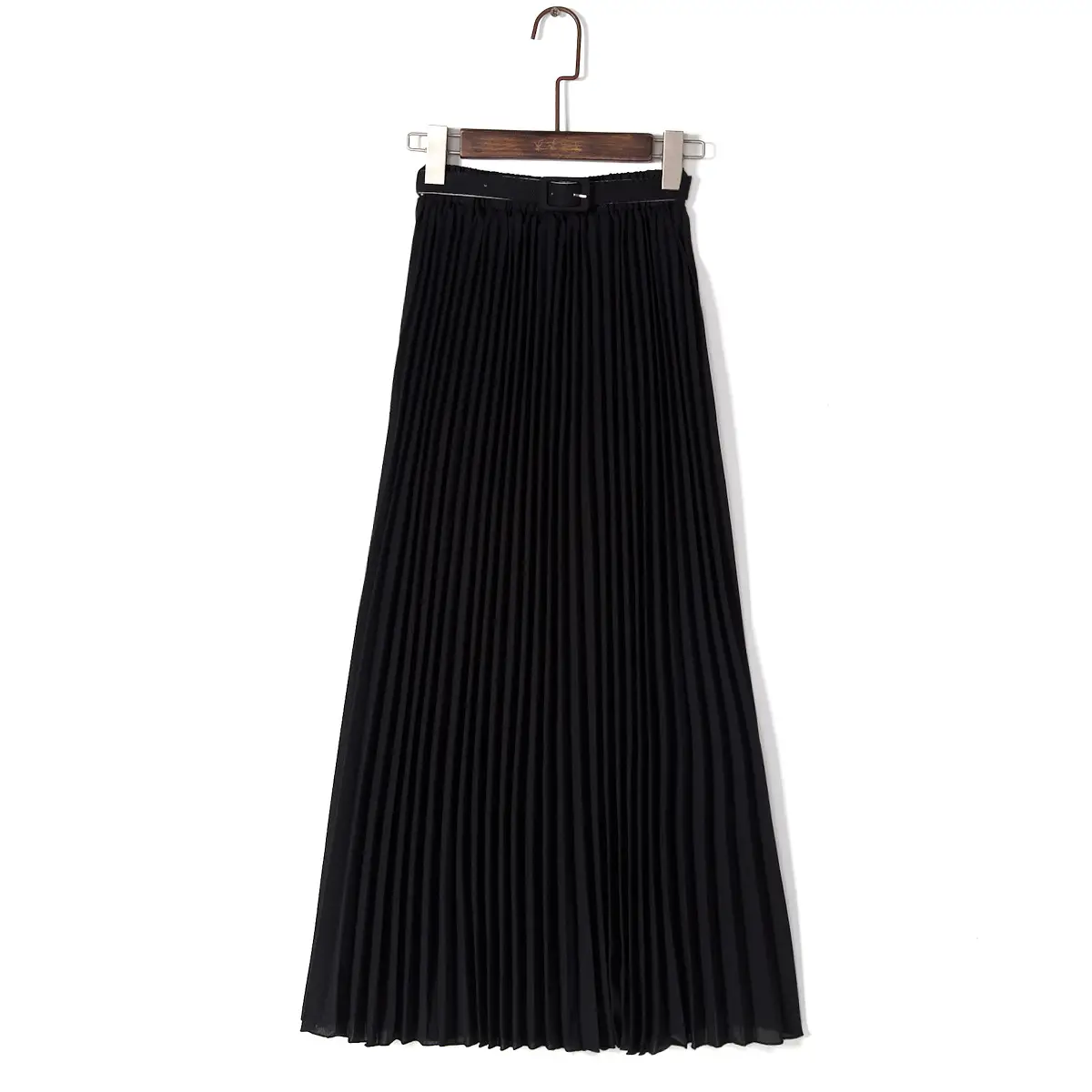 Elegant Chiffon Pleated Skirt Peach Half Length - Image 2