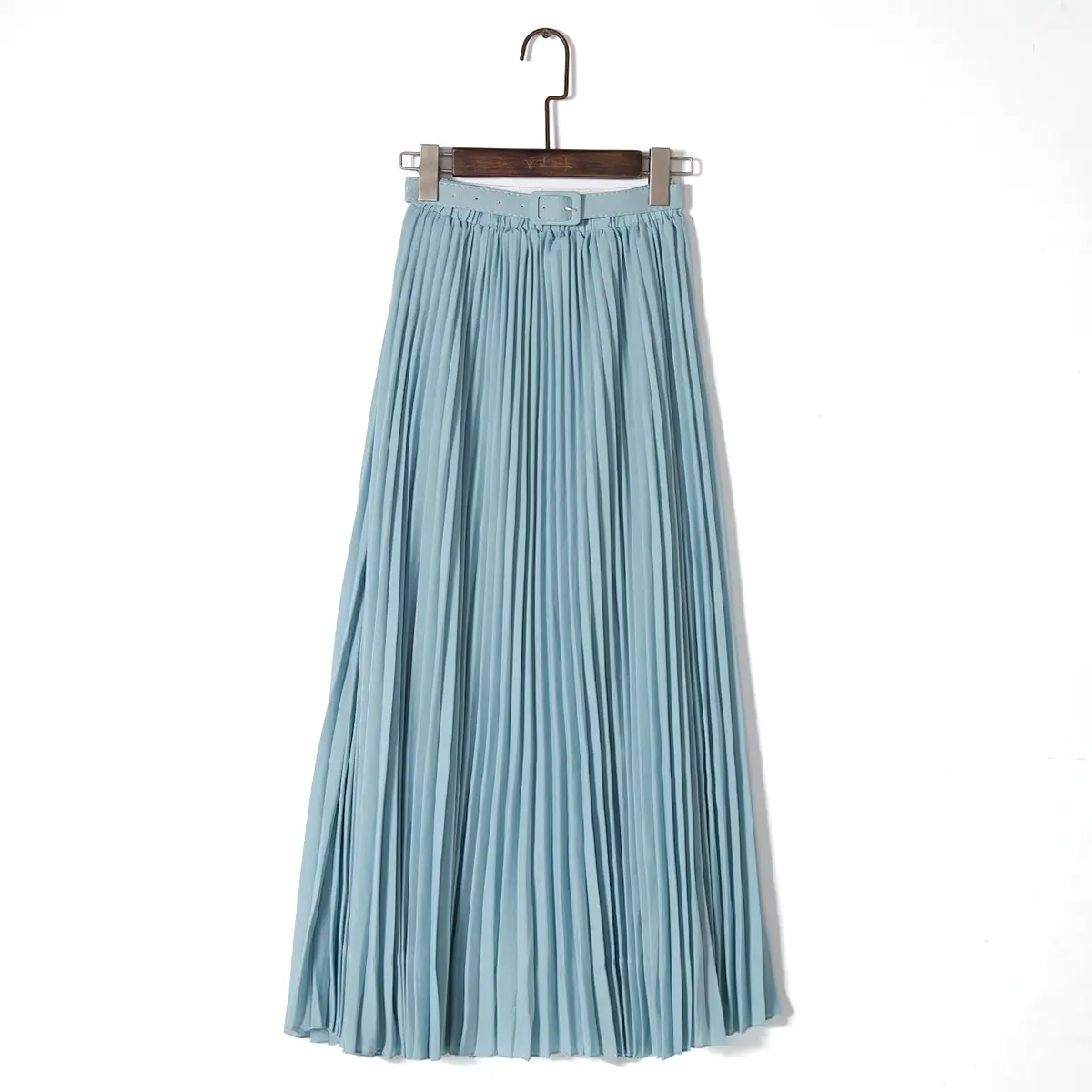 Elegant Chiffon Pleated Skirt Peach Half Length - Image 3