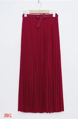 Elegant Chiffon Pleated Skirt Peach Half Length - Image 5