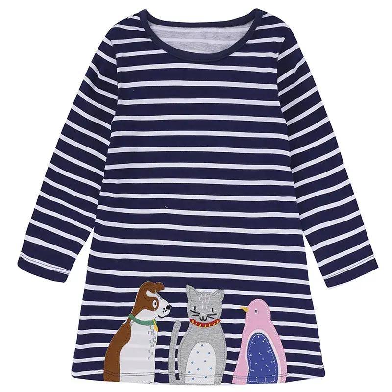 Girls Cotton Striped Long Skirt Pink Rabbit Design 2025 - Image 6
