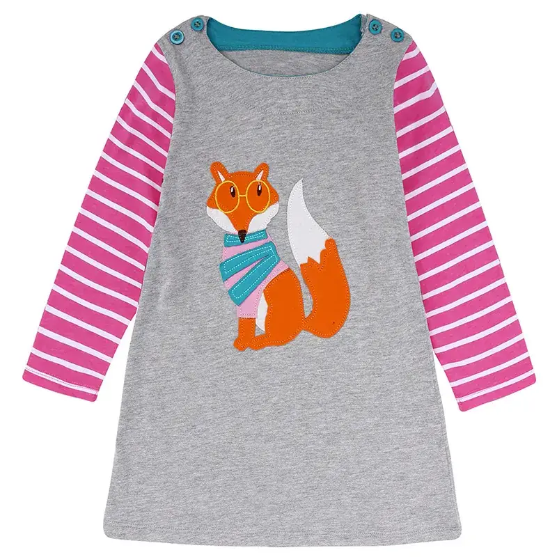 Girls Cotton Striped Long Skirt Pink Rabbit Design 2025 - Image 3