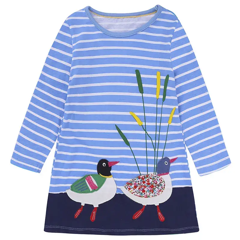Girls Cotton Striped Long Skirt Pink Rabbit Design 2025 - Image 5