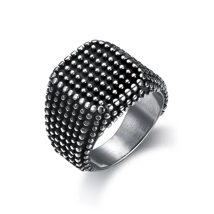 Punk Skull Ring Titanium Steel Glossy Black — feature 10