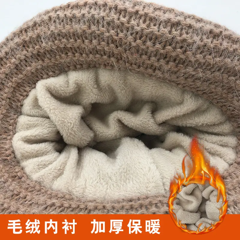 Winter Warm Wool Hat for Women Elderly Women