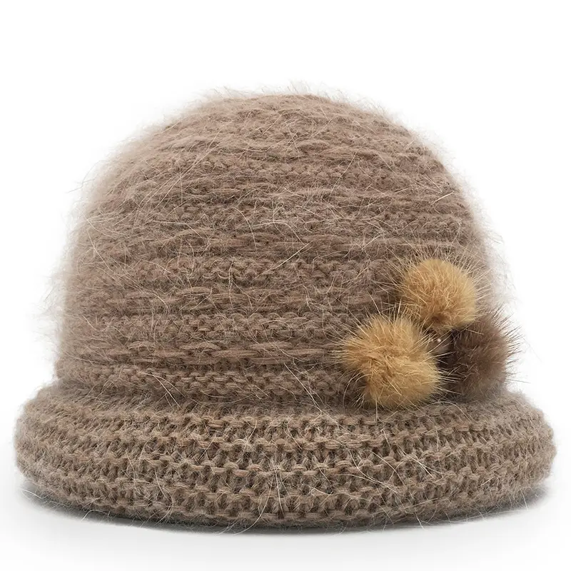 Winter Warm Wool Hat for Women Elderly Women