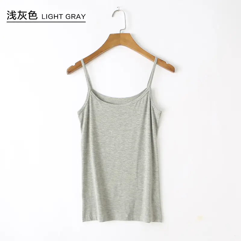 Women's Light Gray Modal Camisole Short Sleeve Summer - Image 4